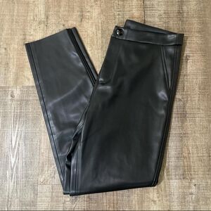 Black Faux Leather Pants